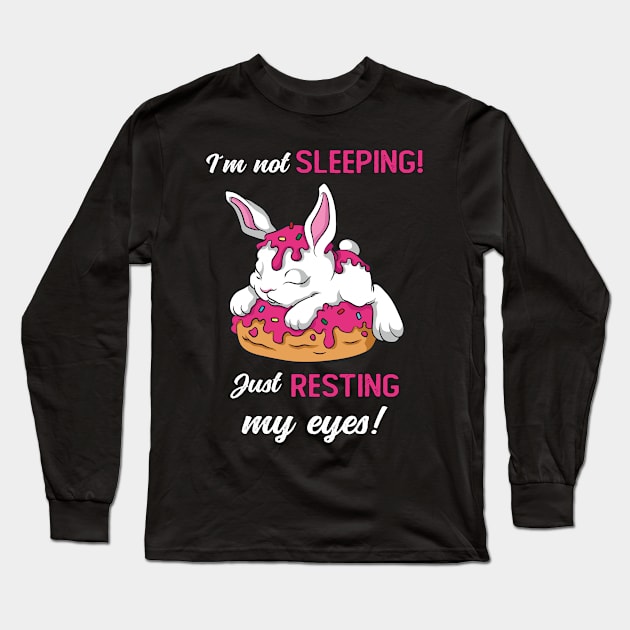 Cute Sleepy Bunny - Sleepytime Long Sleeve T-Shirt by Photomisak72